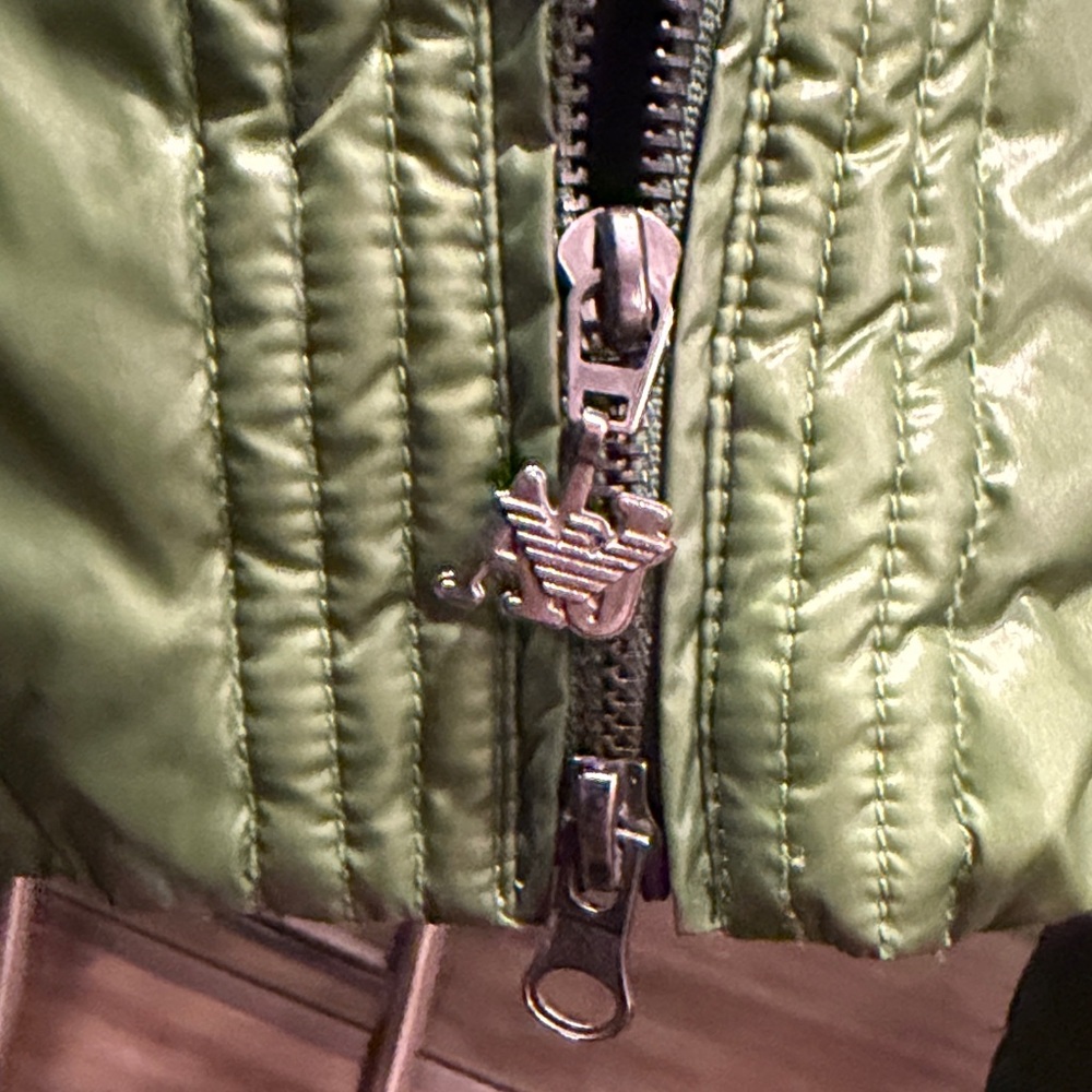 Armani Jeans Green Puffer Jacket - Picture 8 of 8